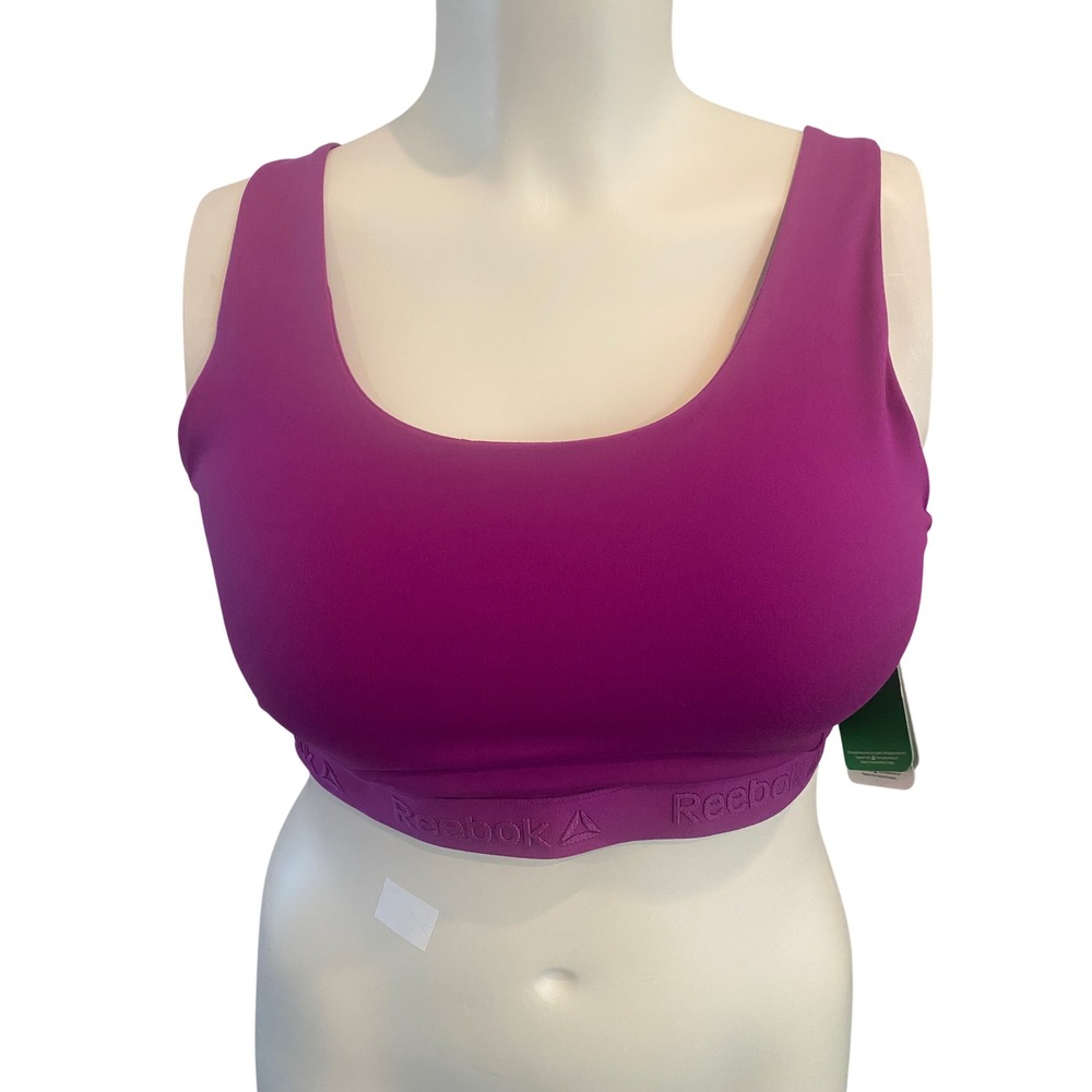 Reebok Core Sports Bra Hollyhock Purple Medium Support RBK-DRY XL RDW261BR03017